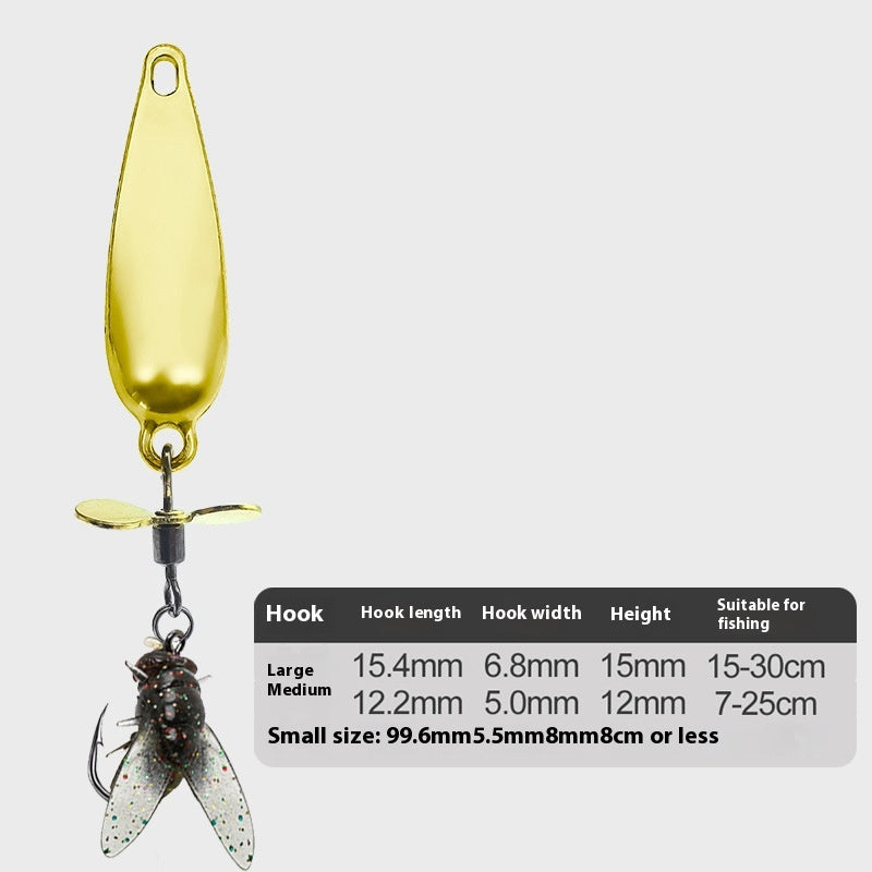 Fly Lure Crochet rotative hélice Micro costume