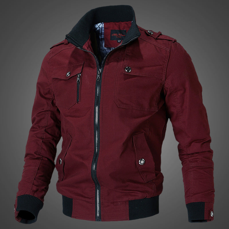 Veste Homme Veste Homme Coréen Casual Homme Stand Collar Printemps et Automne Hommes J