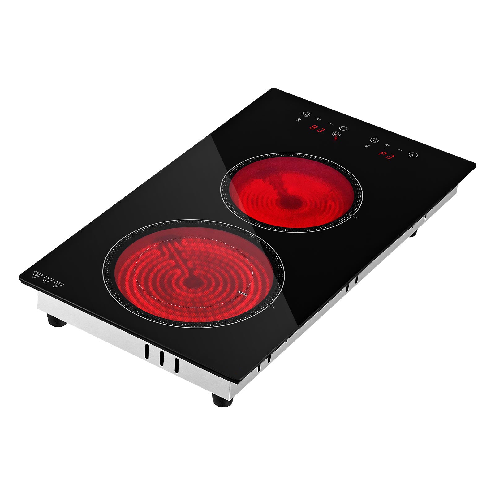 Cuisinière électrique 12 pouces 2 brûleurs Poêle portable Top 1800W 120V