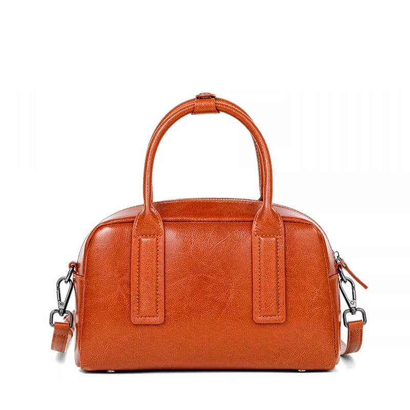 Sac transversal pour femmes élégantes en cuir ciré à l'huile
