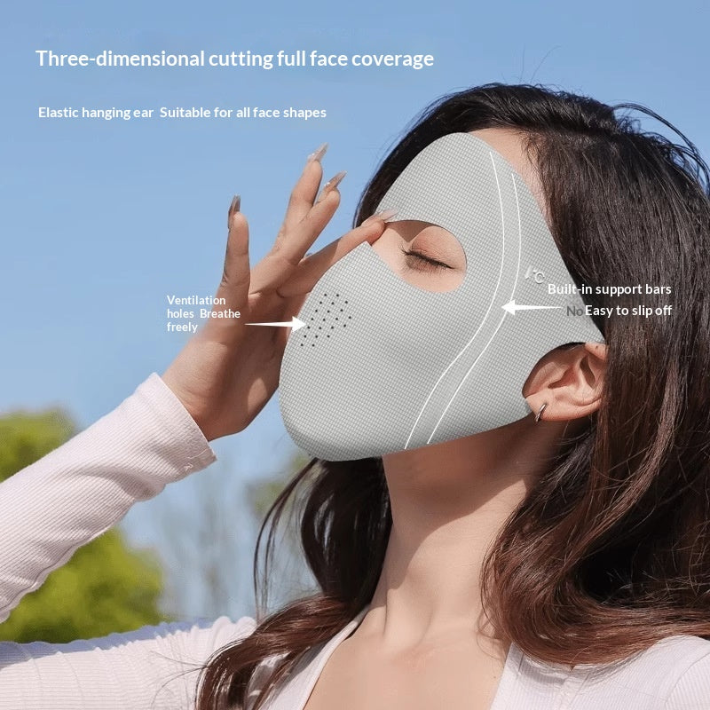 Été Yang Ice Silk Face Masque Cyclisme Soleil-Protection Masque Protection