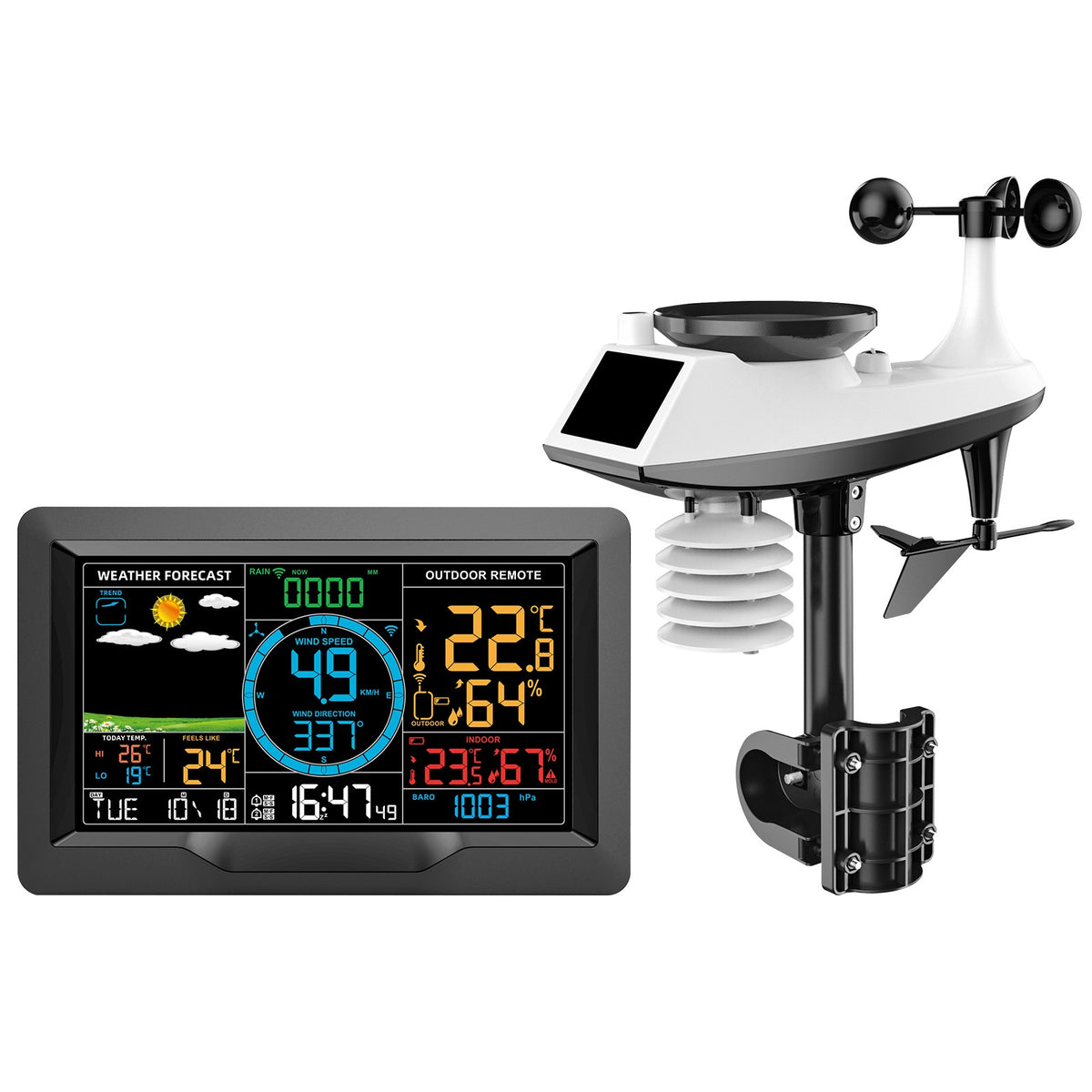 Température et humidité de la station météorologique professionnelle multifonctionnelle