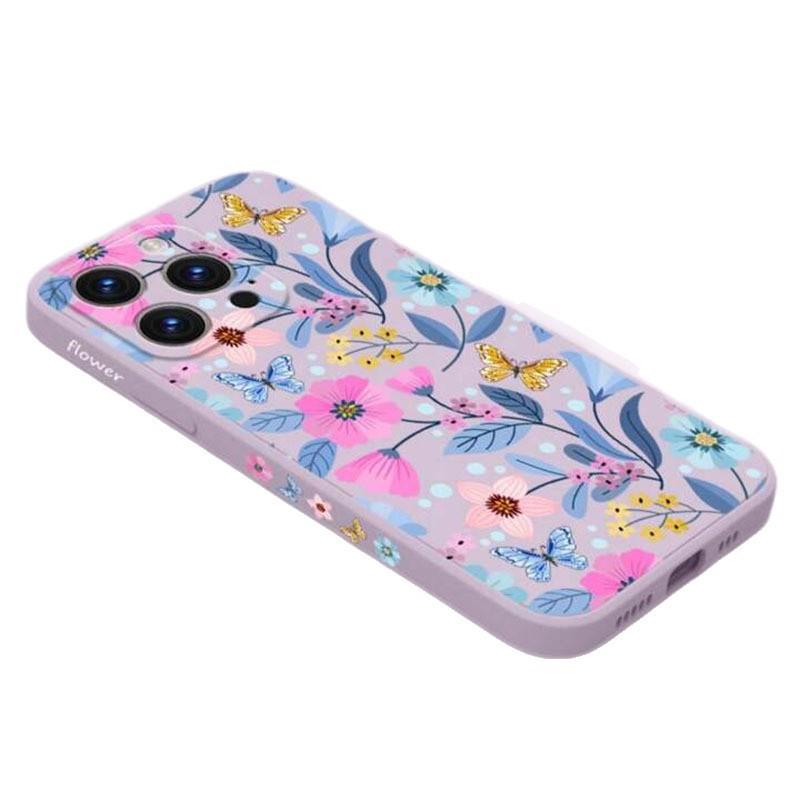 Étui téléphonique complet en silicone florel