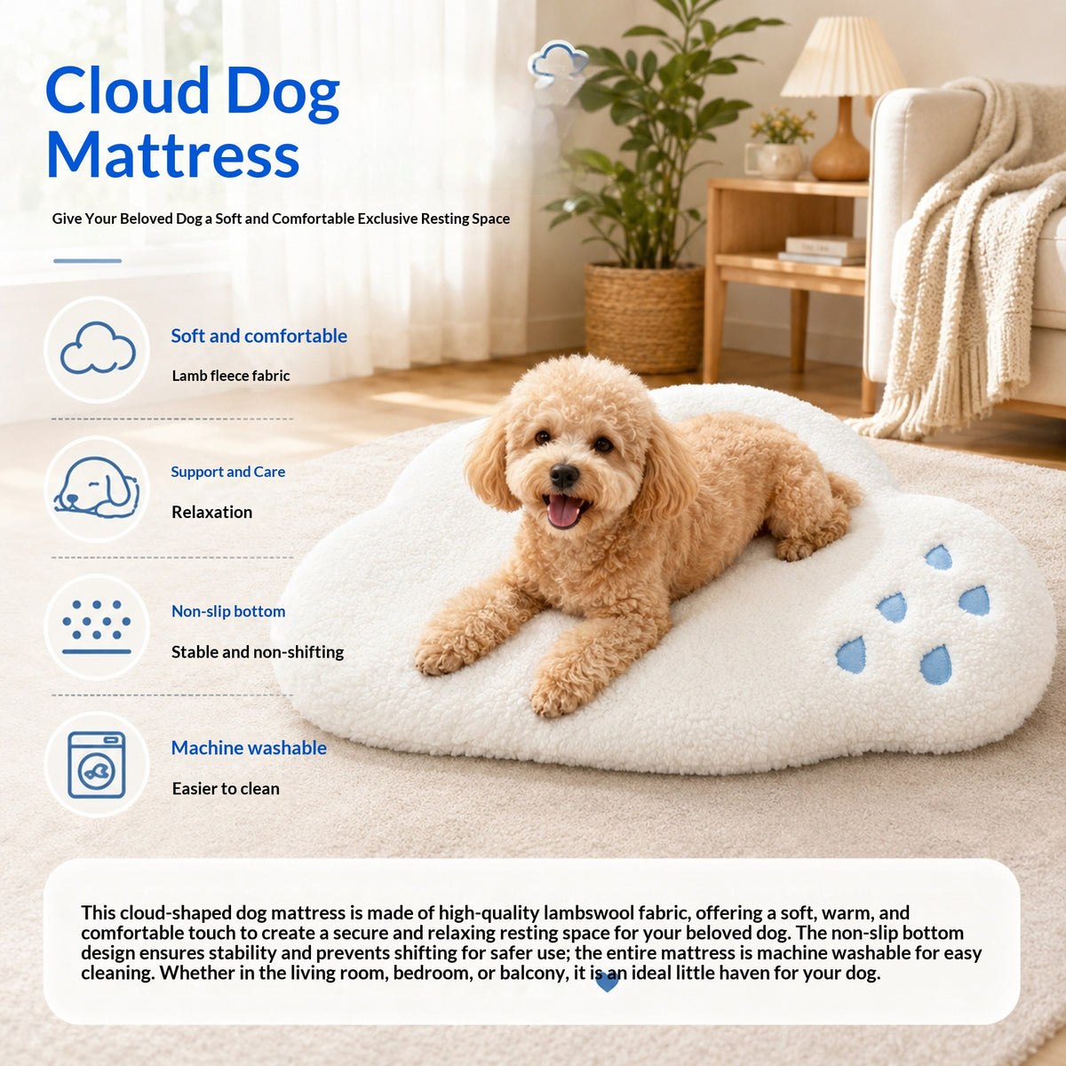 Matelas pour animaux de compagnie Cat and Dog Universal doux et confortable Tapis de couchage pour animaux de compagnie