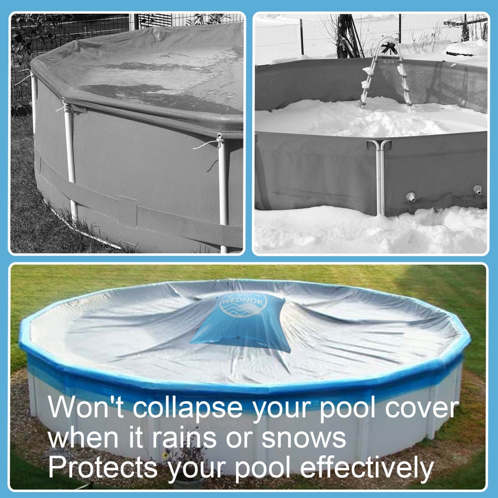 Set de coussins d'air de piscine design - 2 coussins carrés et cordes d'attache