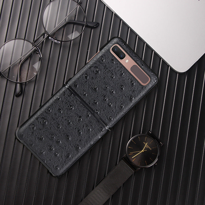 Camel Motif Business Etui en cuir pliant Étui de protection pour téléphone