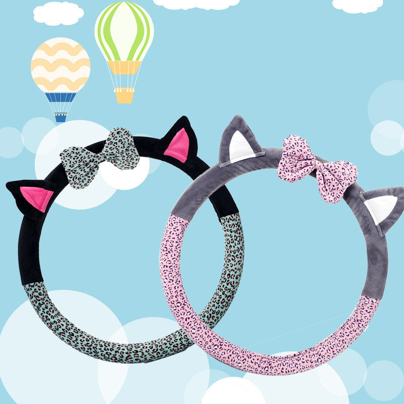 Mignon Cat oreille volante couverture roue courte peluche