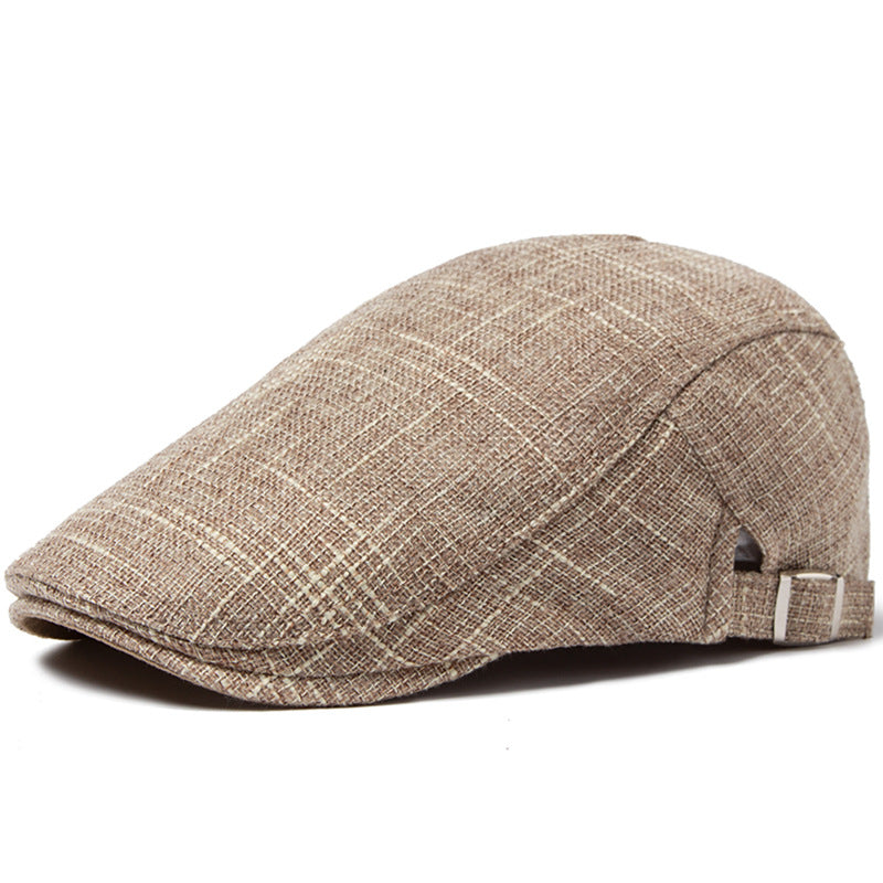 Homme respirant Rétro casual coton et lin Beret