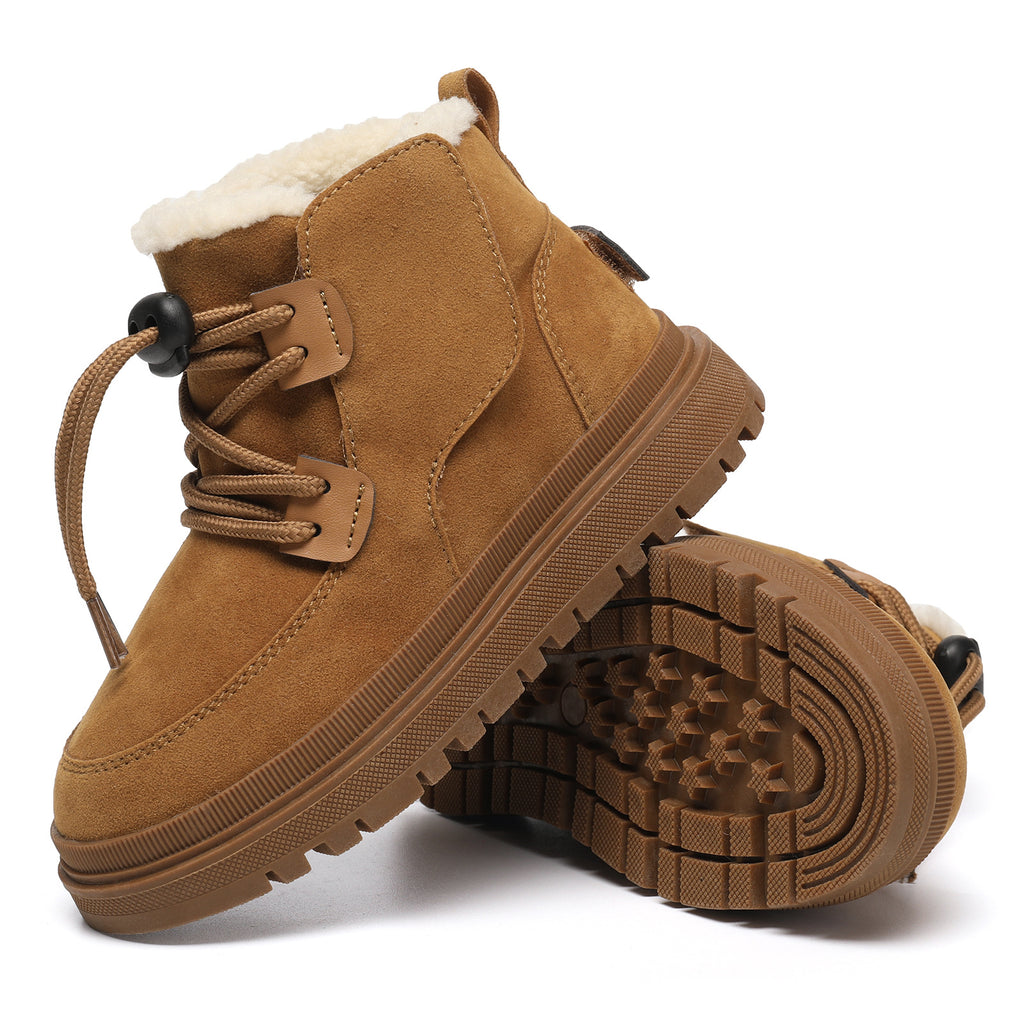 Chaussures de coton pour enfants épaissies en polaire