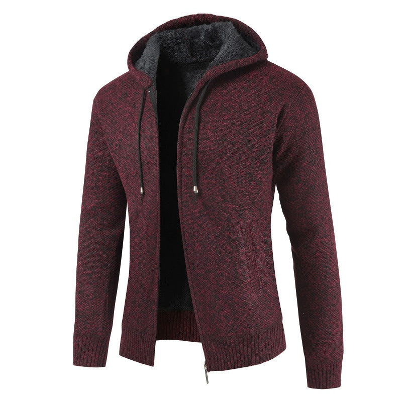 Ebay Automne et l'hiver hommes Épaisseur polaire Cardigan Chandail hommes à capuche Cardigan Jacke