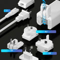 Sleek and portable fast charger with color digital display