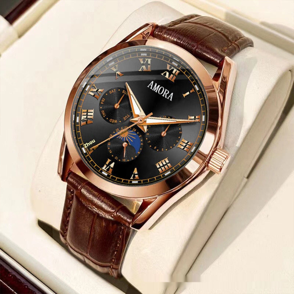 Montre à quartz lumineux non mécanique avec résistance à l'eau