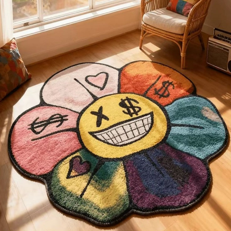 Cute Plush Irrégulier Faux Cashmere Rug