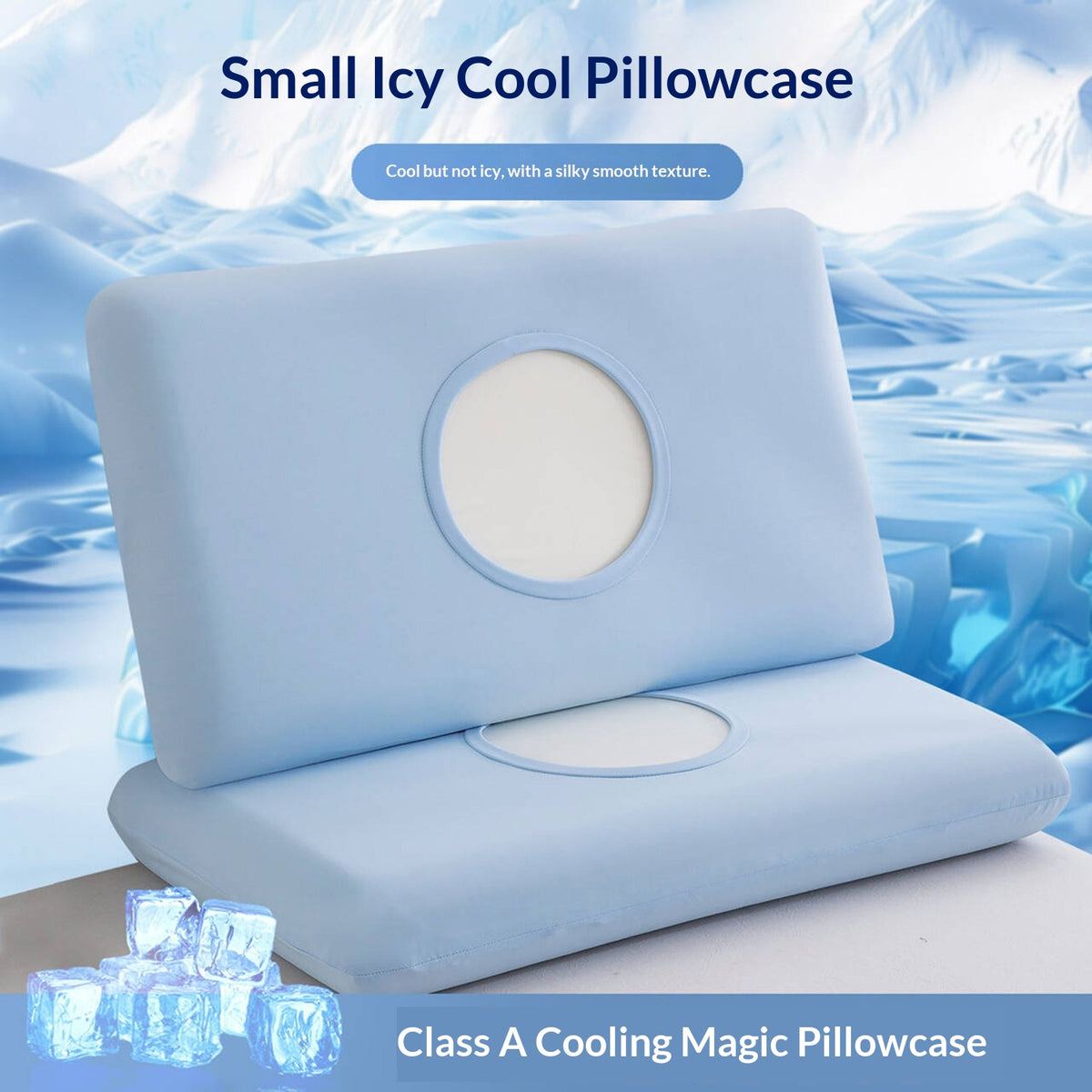 A pair of summer memory foam covers iced