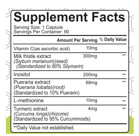 Capsules de chardon de lait de fibre alimentaire