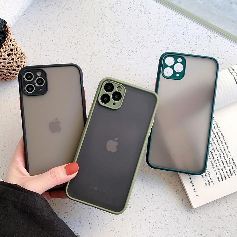 Cas de téléphone portable contrastante couleur givrée pour empêcher la chute