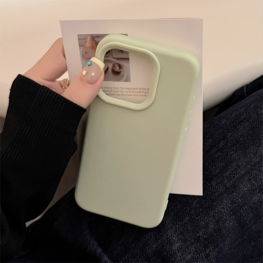 Pure couleur simple boîtier de téléphone en silicone avancé