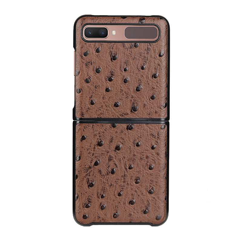 Camel Motif Business Etui en cuir pliant Étui de protection pour téléphone