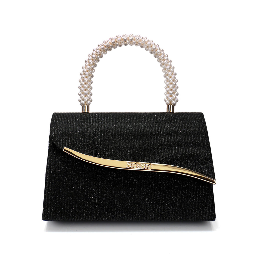 Petit sac carré avec détails de bande métallique