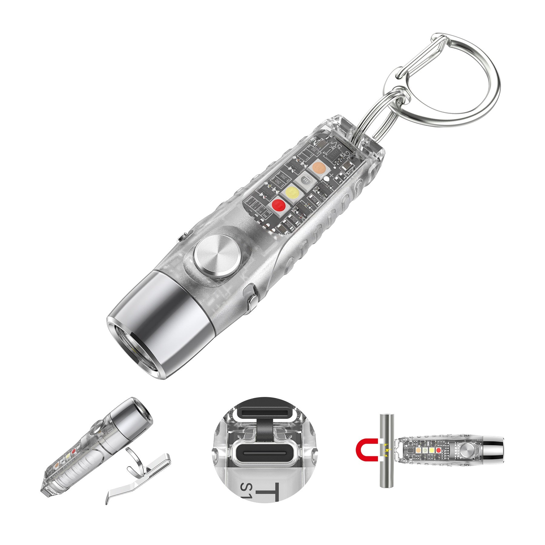 Lampe de poche porte-clés S12Pro avec lumière UV rechargeable pour la détection