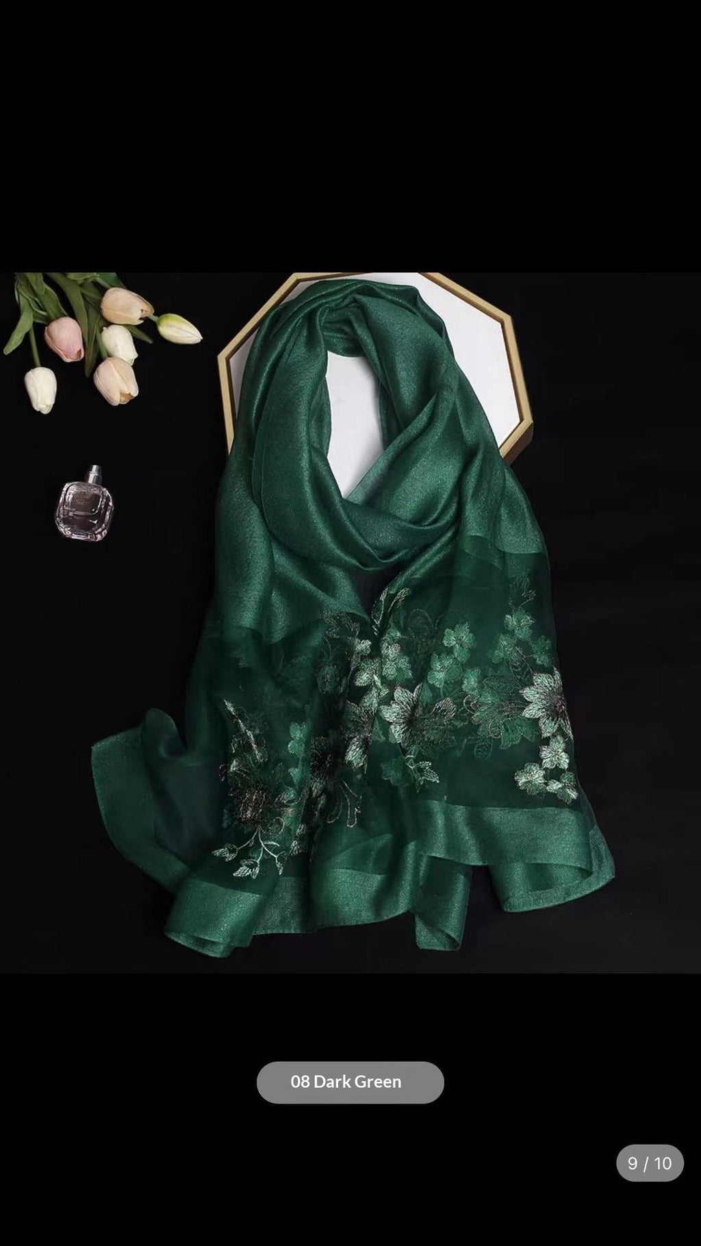 Soie et laine Cheongsam Châle longue écharpe