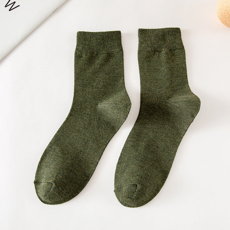 Chaussettes de tube Automne et hiver Couleur solide