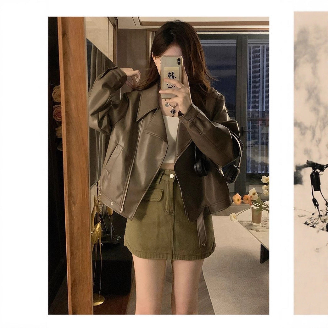 Veste casual rétro à manches longues pour femmes