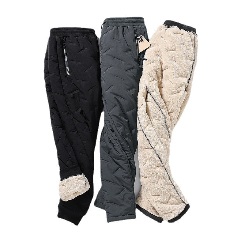 Pantalon en coton rembourré homme avec cachemire
