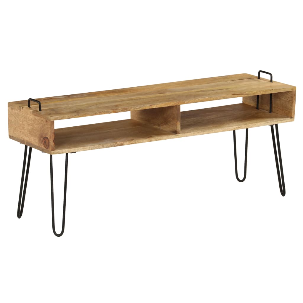 TV stand en bois massif de mangue 110x35x45 cm