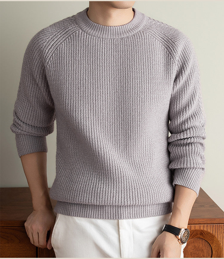 Col rond Couleur solide tendance confortable et doux