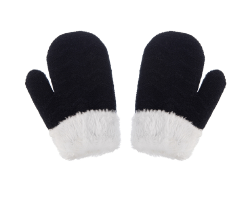 Ensemble de gants de garde d'oreilles pour enfants en laine solide et chaude