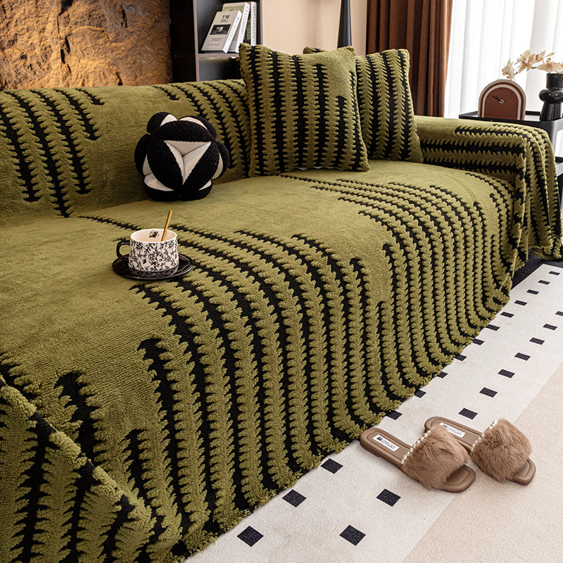 Couverture de canapé en peluche haut de gamme de luxe Couverture épaissée en peluche pour les coussins de canapé