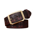 Ceinture en cuir véritable sculptée disponible double face