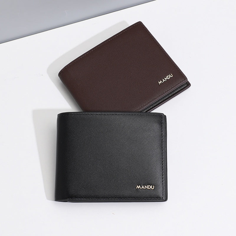 Homme PU Twill court antivol pivotant multifonctions pièces Purse