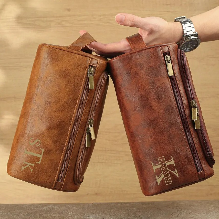 Cadeau d'anniversaire personnalisé de sac de voyage haut de gamme pour hommes