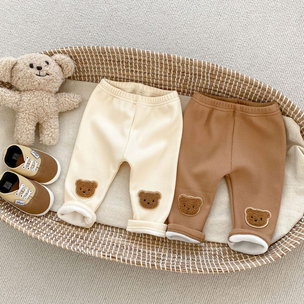 Confortable ours mignon pantalons de loisirs brodés en trois dimensions