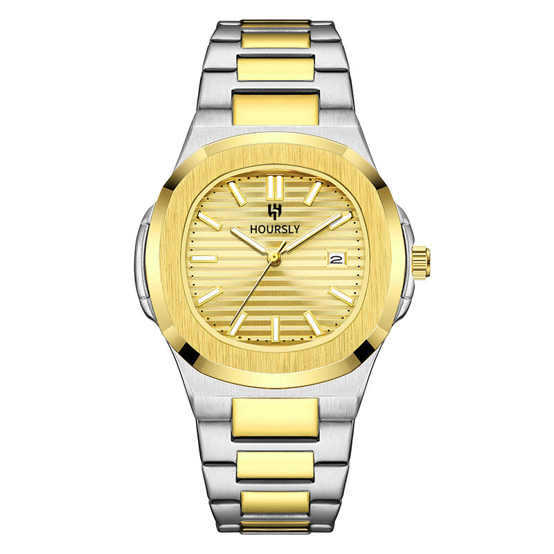 Fashion Premium Business Simplicité Ceinture en acier Quartz Montre homme