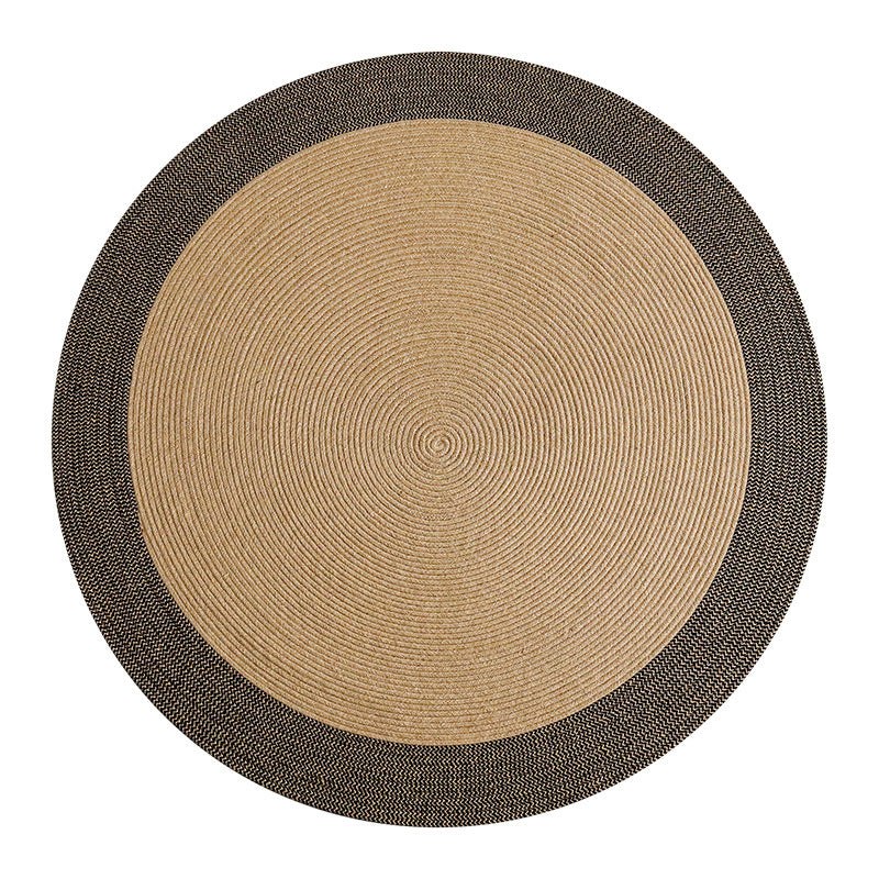 Tapis de salon de jute naturelle rond étage