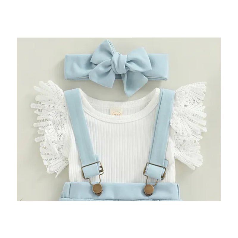 3Pcs Bébé Fille Outfits