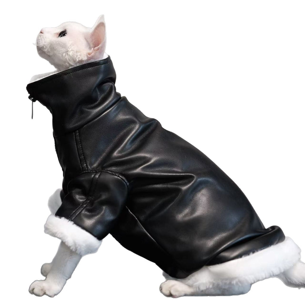 Manteau épais Sans fourrure Vêtements de chat Sphynx Cat Outfit Automnehiver Style