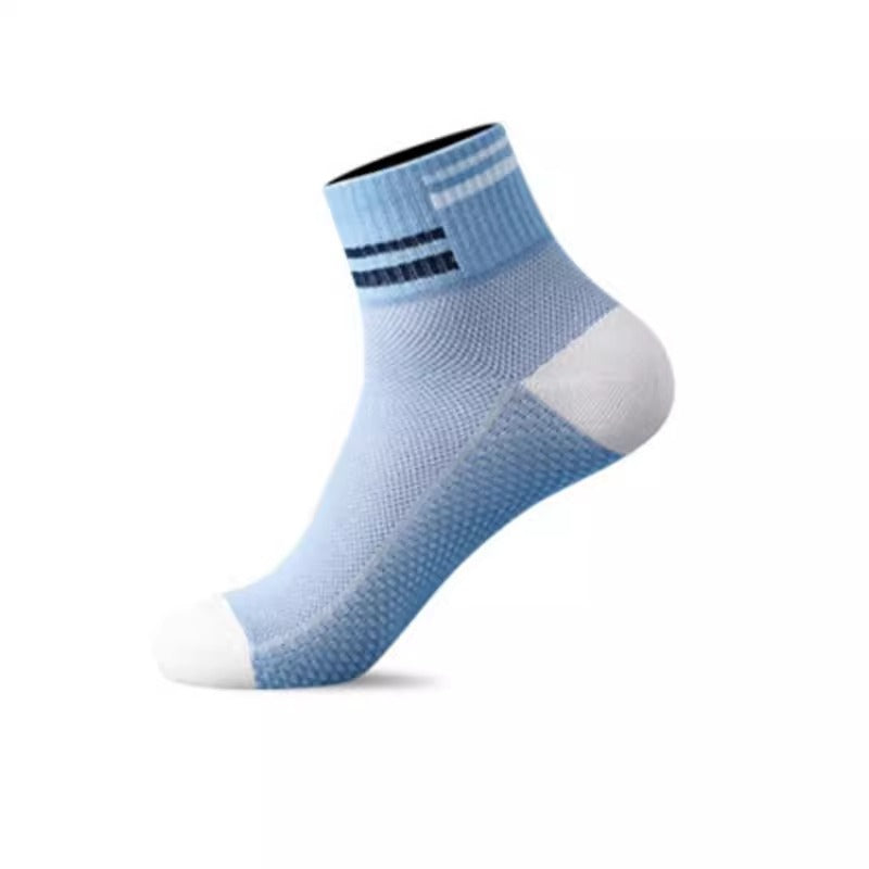 Mesh Respirant Couleur Solide Polyester Coton Court Tube Massage Pied lit Chaussettes Athlétiques