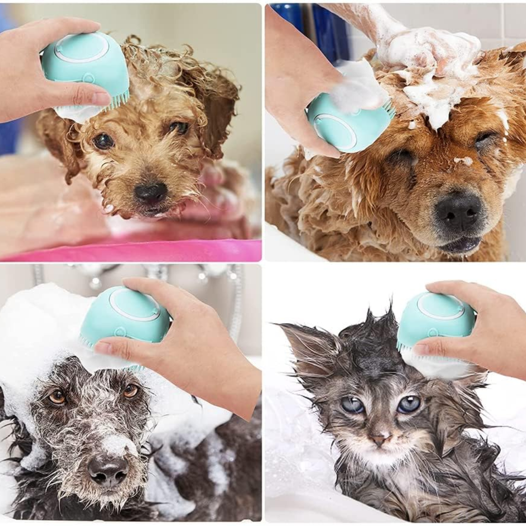Animaux de bain brosse de massage chiot chien chat grooming nettoyage doux