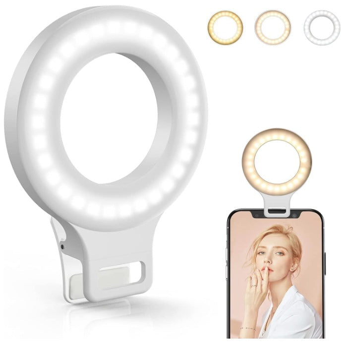 Lampe d'éclairage en continu à anneau clip-on Dimming en trois couleurs