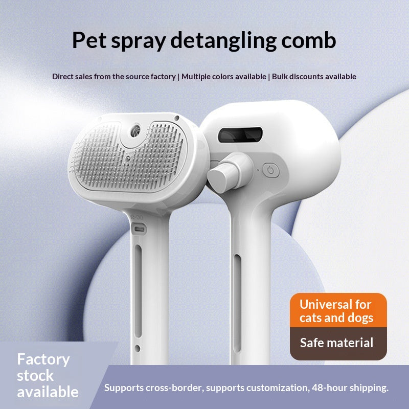 Peigne pulvérisateur pour animaux de compagnie Pin Brosse Peigne pour chat pour enlever la fourrure et les noeuds démêlants