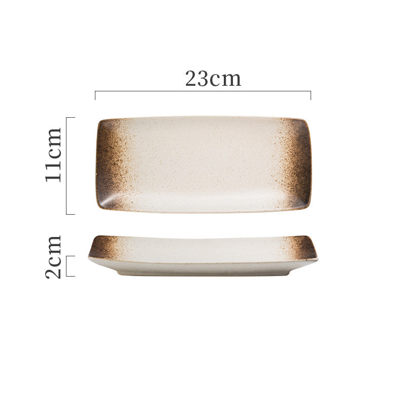 Plaques céramiques japonaises Sushi Dish Tableware Plateau Couverts