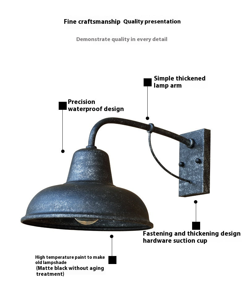 Lampe murale extérieure rétro LED