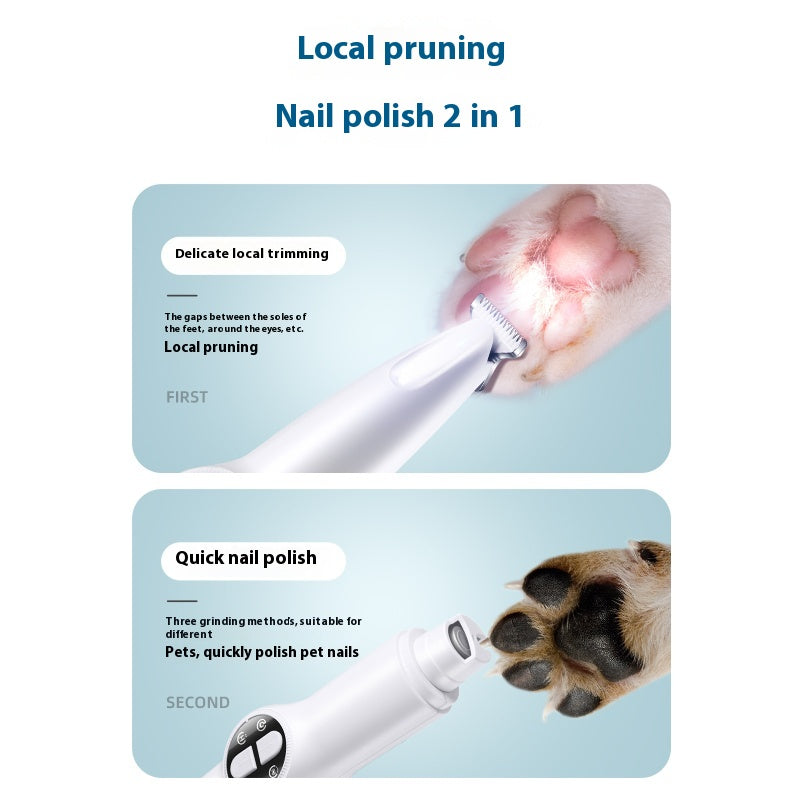2-en-un Pet Multi-part Trimming Intelligent Double Bouton Cat Rasage des pieds