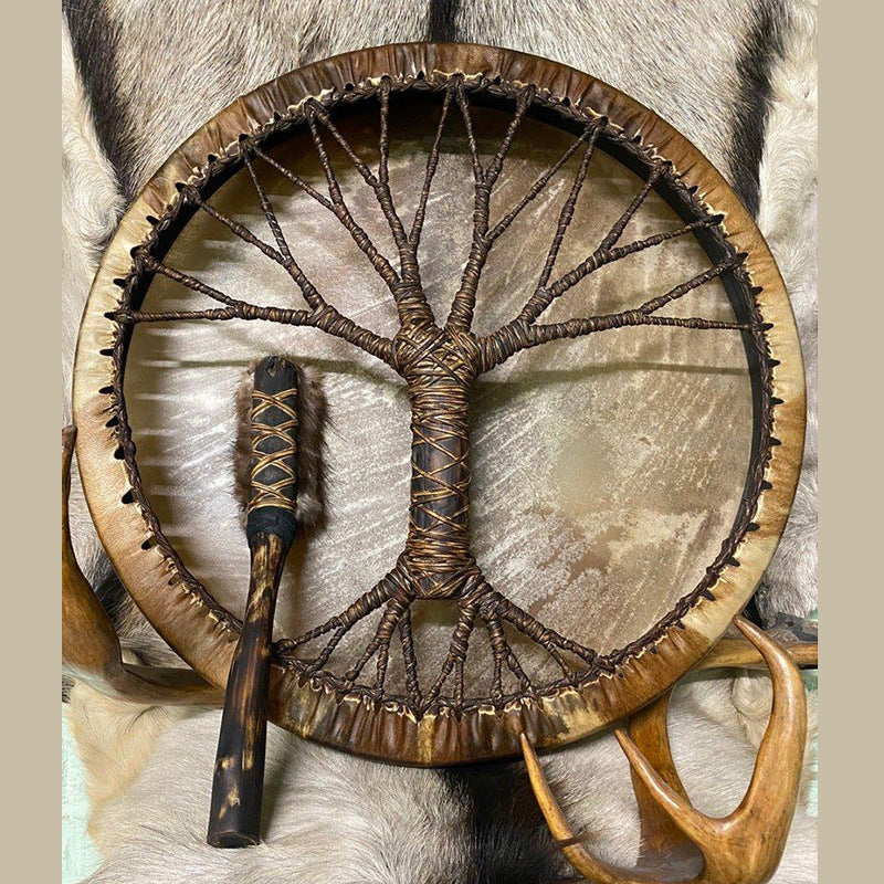 Arbre de vie Shaman Drum Drum Sibérie Drum Artisanat à la main Cadeau Shaman