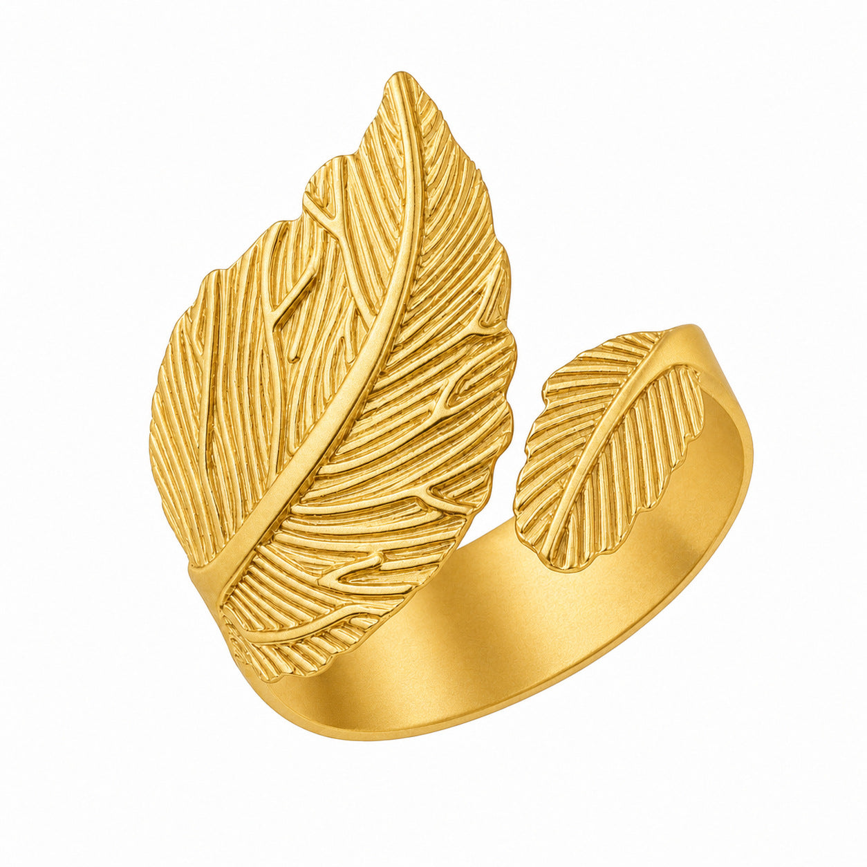 Ensemble de table d'hôtel Golden Leaf Metal Napkin Ring