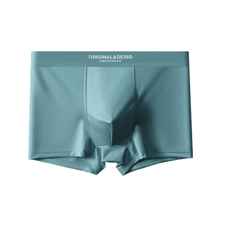 Sous-vêtements en soie de luxe satiné de luxe pour hommes Boxers respirants d'été Boxers